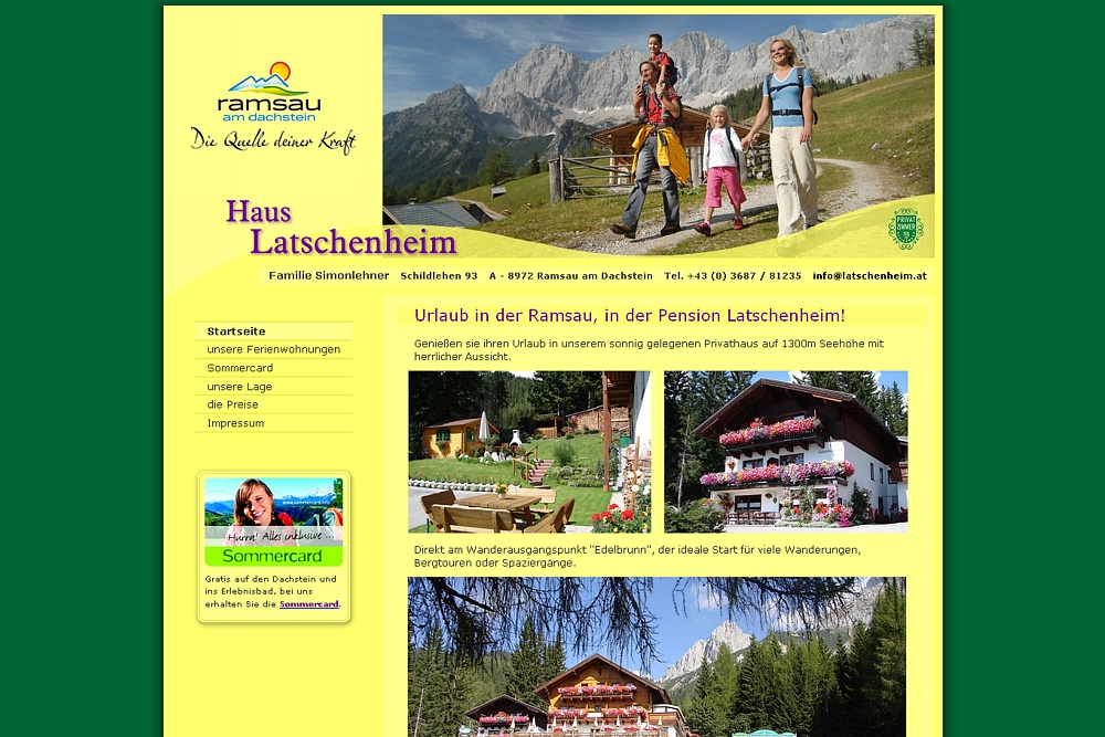 Screenshot latschenheim.at