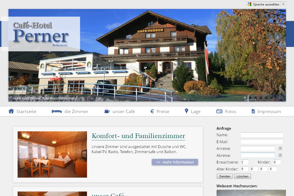 Screenshot hotel-perner.com