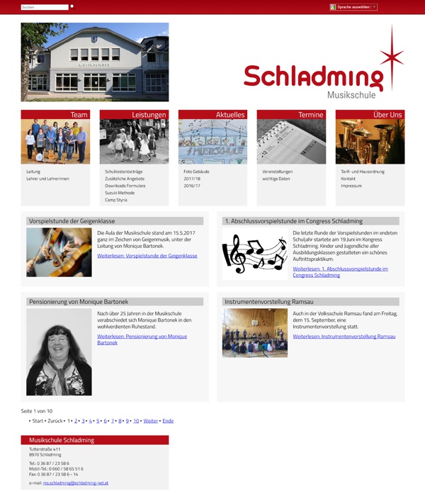 Screenshot musikschule.schladming.at