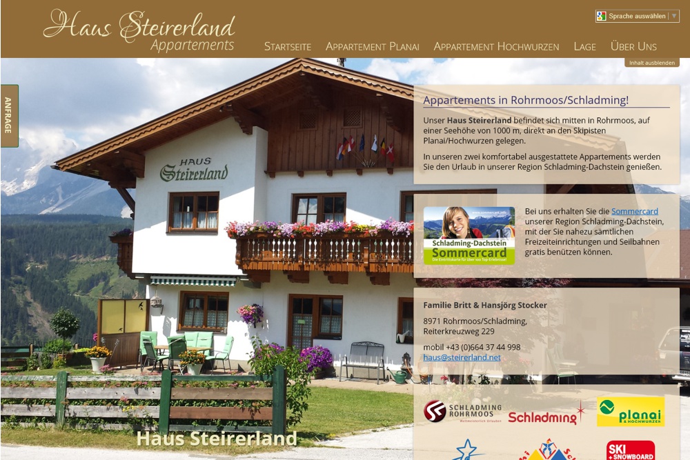 Screenshot steirerland.net